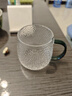 京東京造 玻璃杯 耐熱泡茶水杯子錘紋涼水咖啡杯300ml*2 曬單實(shí)拍圖