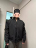 牧唯黑色新工裝飛行夾克男春秋季立領戶外棒球服外套短款休閑鋒沖上衣 黑色 XL [建議130-150斤] 曬單實拍圖