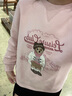 Teenie Weenie小熊女裝衛衣2025秋季新款休閑日常大熊刺繡圓領(lǐng)衛衣 粉色 【加絨，紅外溫升】 M 曬單實(shí)拍圖