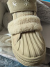 他她（TATA）加絨女鞋2025冬高幫加絨厚底板鞋休閑雪地靴棉鞋子CT910DD5 米色（絨里） 37 曬單實(shí)拍圖