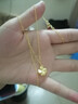 中國黃金（CHINA GOLD）四葉草黃金項鏈女足金轉運珠吊墜生日國慶中秋節禮物送女友老婆 足金四葉草吊墜約1.0g*配銀鏈 曬單實(shí)拍圖