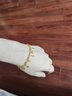 周大福捕夢(mèng)星爆閃蕾絲星星足金黃金手鏈(工費780)15cm 約7.45g EOF1890 曬單實(shí)拍圖