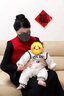 G.DUCKKIDS嬰兒夾棉加絨保暖冬季男女連體衣秋冬哈衣新生兒運動外出爬服吉 薄棉 66cm 曬單實拍圖