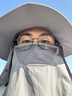 蕉下（beneunder）防曬帽女遮陽(yáng)帽子男士夏季防曬面罩漁夫帽釣魚(yú)帽登山帽太陽(yáng)帽 灰 曬單實(shí)拍圖