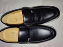 蜻蜓牌（DRAGON-FLY）【100%全牛皮】皮鞋男士真皮正裝鞋男套腳男皮鞋軟底英倫透氣皮鞋 黑色【四季款】 38 曬單實(shí)拍圖