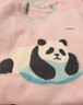 蕉內絨絨520Home女童可外穿半邊絨長(cháng)袖睡裙兒童秋冬季保暖家居服睡衣 羽粉-熊貓 150 曬單實(shí)拍圖