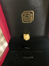 第一福桃花九尾狐轉運珠黃金足金999國潮編織手繩好運送女友生日禮物 桃花九尾狐 約1.34g 單珠不配皮繩 曬單實(shí)拍圖