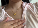 周大隆四葉草黃金項鏈女999足金套鏈幸運草吊墜純首飾送女朋友生日禮物 10MM 金重約6.8克 多退少補(bǔ) 曬單實拍圖