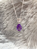 紀希哲 GICICE正品紫水晶吊墜項鏈女款輕奢高級感玫瑰花鎖骨鏈女生日禮物送女友 玫瑰花紫水晶項鏈+定制禮盒 曬單實(shí)拍圖