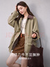 香影巴恩風(fēng)復古風(fēng)衣女中長(cháng)款2026春裝新款卡其色翻領(lǐng)休閑工裝外套 卡其 L 165/88A/110-125斤 曬單實(shí)拍圖