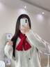 Siggi100%綿羊毛小圍巾女冬季秋冬款圍巾百搭時(shí)尚小圍巾保暖圍脖 曬單實(shí)拍圖
