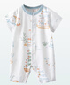 貝肽斯嬰兒衣服夏季寶寶連體衣純棉新生兒薄款哈衣爬服短袖睡衣 曬單實拍圖