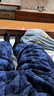 三槍冬新品情侶保暖家居服加厚絨布三層夾棉翻領(lǐng)開(kāi)襟男女寬松睡衣套裝 男款 藏青格 3XL 曬單實(shí)拍圖
