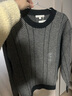 優(yōu)衣庫合作款男裝女裝柔軟綿羊毛圓領(lǐng)針織衫長(cháng)袖毛衣25秋冬479841 08 深灰色 M 曬單實(shí)拍圖