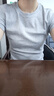 優(yōu)衣庫(kù)女裝圓領(lǐng)短T恤短袖迷你T修身百搭辣妹顯瘦打底新款474410 03 灰色 M /160/84A 曬單實(shí)拍圖