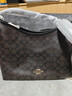 蔻馳（COACH）【品牌直供】女士LAUREL31中號單肩斜挎流浪包深棕配黑色CV975 曬單實(shí)拍圖