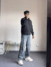 WHIM NASA美式復古立領(lǐng)棒球服外套男女2025春秋季寬松情侶休閑百搭夾克上衣 銹紅色 XL （建議125-145斤） 曬單實(shí)拍圖