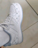 KAPPA卡帕背靠背女鞋板鞋2025秋冬新款厚底百搭鞋休閑軟底運動(dòng)小白鞋子 經(jīng)典白/冰山藍 37 曬單實(shí)拍圖