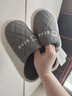 煦凜日本男士棉拖鞋冬季2025新款室內家居保暖厚底防滑防水不臭腳 灰色【防水小熊】 44-45 【適合43-44腳穿】 曬單實(shí)拍圖