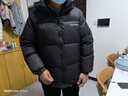 雪中飛25年秋冬新款羽絨服男女短款連帽時(shí)尚面包服90絨拼色加厚保暖外套 曬單實(shí)拍圖