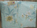 富安娜家紡床上四件套純棉 100%全棉床單 雙人加大床品 被套230*229cm 曬單實(shí)拍圖