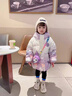 迪士尼（Disney）女童庫(kù)洛米服2024新款兒童冬季白鴨絨外套洋氣寶寶中長(zhǎng)款冬裝 粉色 90cm 曬單實(shí)拍圖