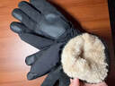 惠利得保暖手套男女戶(hù)外冬天騎行防寒風(fēng)加絨厚觸屏女防水冬季棉滑雪手套 雪花圓標黑色（拼色） 曬單實(shí)拍圖