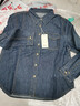全棉時(shí)代25秋新品男女士襯衫中性款精梳棉軟牛仔外套 曬單實(shí)拍圖