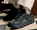 斐樂(lè )（FILA）男鞋可頌面包鞋老爹鞋運動(dòng)鞋秋新款厚底休閑鞋 黑/影黑灰-BC 42 曬單實(shí)拍圖