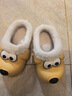 幸?，旣悾–heerful Mario）兒童棉拖鞋男童冬季家居室內毛毛包跟棉鞋男孩女寶寶防水拖鞋秋冬 曬單實(shí)拍圖