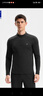 FILA 斐樂(lè )官方男子針織長(cháng)袖上衣2025冬季新款健身運動(dòng)加絨基礎長(cháng)T 深黑-BK M 170/92A/M 曬單實(shí)拍圖