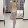 美·雅·挺少女秋褲女薄款抗菌保暖褲初高中生校服專(zhuān)用秋冬內穿打底加長(cháng)褲腿 【單件裝】香芋紫灰 XL （100-120斤） 曬單實(shí)拍圖