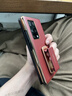 智父華為matex2手機殼新款華為mate x2折疊屏保護套超薄x2鏡頭中軸全包防摔電鍍真皮高級腕帶支架外殼 【瑞紅色】頭層牛皮｜腕帶旋轉支架｜智能視窗 華為matex2/典藏版通用 曬單實(shí)拍圖
