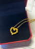 周生生黃金吊墜 玫瑰花環(huán)足金不含項鏈 情侶生日禮物82296P計價(jià) 3.55克 曬單實(shí)拍圖