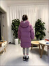 迪士尼（Disney）品牌童裝女童羽絨服冬季中長(cháng)款洋氣三防加厚連帽冬裝外套過(guò)膝衣服 粉紫色 【現貨】 150 曬單實(shí)拍圖