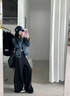 佐敘復(fù)古牛仔外套女2025秋季新款時尚韓版學(xué)生百搭長袖上衣夾克ins潮 深藍色 M （90-105斤） 曬單實拍圖