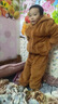 迪士尼（Disney）童裝男童套裝秋冬0-3歲兒童冬裝小孩衣服男加絨加厚保暖兩件套 駝色 毛毛衣套裝 加厚 110 建議3-4歲 體重30-35斤 曬單實(shí)拍圖