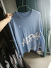 喬丹男童長(cháng)袖T恤中大童春秋季長(cháng)T兒童圓領(lǐng)童裝衣服 積云藍    165    曬單實(shí)拍圖