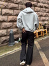 牧唯開(kāi)衫連帽長(cháng)袖衛衣男生2025春秋新款cleanfit高級感雙拉鏈上衣外套 灰色 90%的買(mǎi)家選擇 XL [建議115-130斤] 曬單實(shí)拍圖