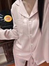 Virginia's Dreams真絲睡衣女生日禮物春秋新款長(cháng)袖純色桑蠶絲家居服禮盒套裝送閨蜜 淺粉【長(cháng)袖長(cháng)褲】 楊冪綜藝同款 M 【100-120斤】 曬單實(shí)拍圖