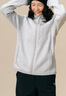 AN ODE TO【早秋新品】鄧肯花紗外套女款薄絨輕暖開(kāi)衫親膚舒適休閑時(shí)髦外套 淺灰花紗-輕暖休閑 L （建議：105-120斤） 曬單實(shí)拍圖