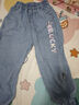 小豬班納女童天絲防蚊褲2026夏季新款女孩防曬涼感透氣牛仔褲子時(shí)髦 【天絲束口褲】淺藍/K兔坐彩字 130 曬單實(shí)拍圖