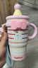 熊哲察哈嘍keiti周邊水杯HelloKitty大容量卡通保溫杯女生ins辦公室吸管 粉+粉蝴蝶結+擺件+清洗具+鑰匙扣掛件 迷你小帽子冰霸杯-600ML 曬單實(shí)拍圖