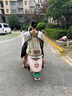 閑鳥(niǎo)電動(dòng)車(chē)擋風(fēng)被親子款秋冬季加厚四季通用電瓶車(chē)保暖圍擋防水母子帶娃摩托車(chē)加大保暖防水護膝防風(fēng) 親子款【萌兔兜風(fēng)記】新升級款 加絨加厚電動(dòng)車(chē)防雨擋風(fēng)被 曬單實(shí)拍圖