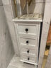 美式斗柜實(shí)木夾縫收納柜覆古窄高斗柜家用角落柜臥室靠墻客廳邊柜 白色色4斗送貨上們 整裝 曬單實(shí)拍圖