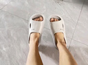 潔麗雅防臭拖鞋男士夏季2025新款居家室內浴室洗澡eva家用防滑涼拖鞋女 淺灰 【無(wú)甲醛致癌物】 44-45 【適合43-44碼】 曬單實(shí)拍圖