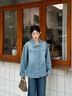 森馬（Semir）牛仔外套女中長(cháng)款落肩寬松夾克2025春秋棉質(zhì)通勤109125108014 曬單實(shí)拍圖