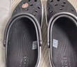卡駱馳（CROCS）洞洞鞋貝雅卡駱班輕便耐磨一腳蹬休閑鞋|205089 黑色/白色-066 41 /42(260mm) 曬單實(shí)拍圖