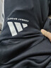 阿迪達斯 （adidas）長(cháng)褲男秋季寬松透氣直筒褲跑步運動(dòng)防風(fēng)休閑褲 黑白 L 曬單實(shí)拍圖