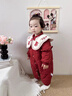 班喜迪嬰兒衣服冬裝嬰幼兒連體衣女寶寶百天周歲禮服國風(fēng)喜慶過(guò)年拜年服 紅色 80cm 曬單實(shí)拍圖